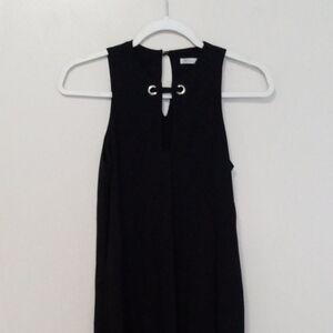 Rachel Roy Black Sleeveless Maxi Hi-low Dress with Grommet Detail Size XS